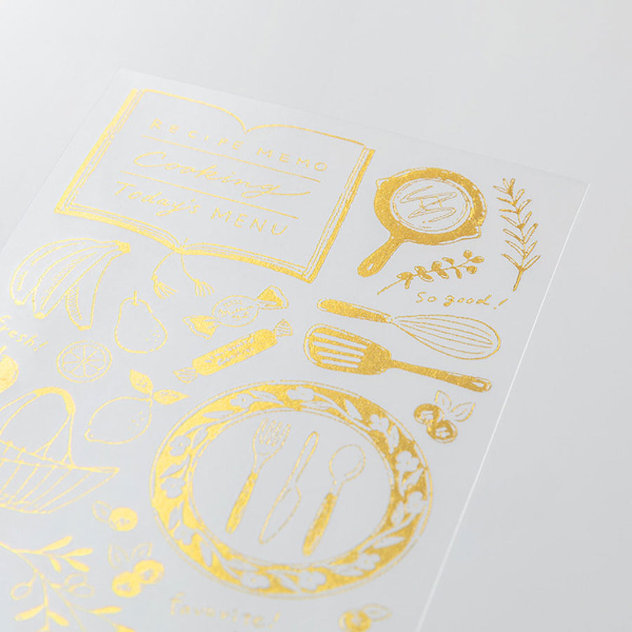 Gold Foil Journaling Transfer Sticker - Kitchen