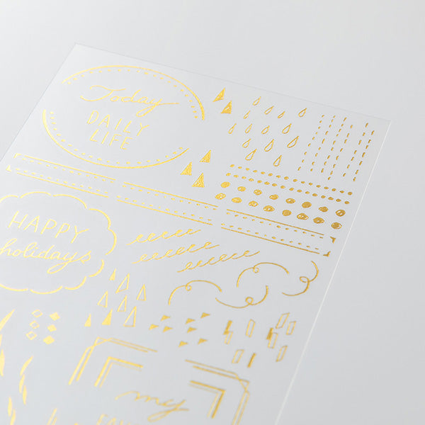 Gold Foil Journaling Transfer Sticker - Geometric