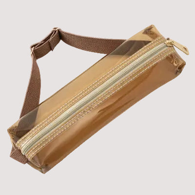 Book Band Pen Case - Clear Brown