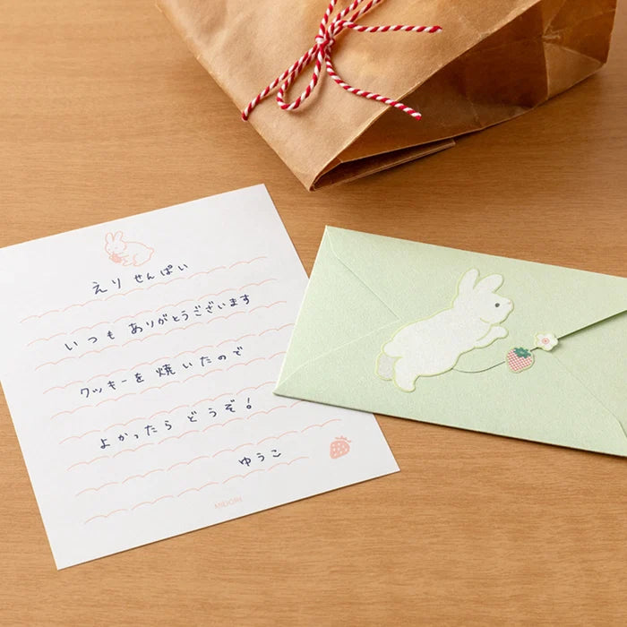 Mini Letter Paper and Envelopes - Rabbit