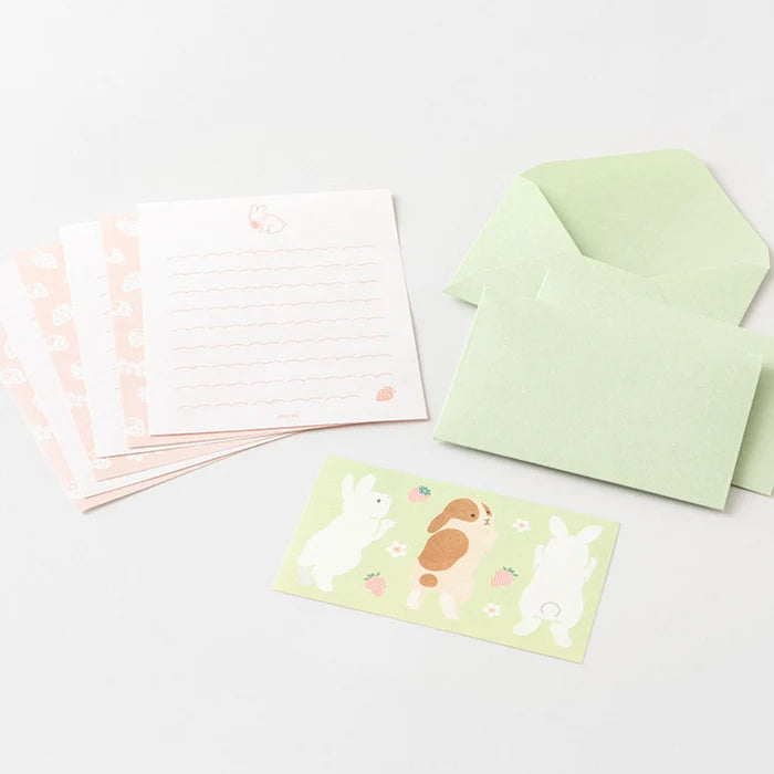 Mini Letter Paper and Envelopes - Rabbit