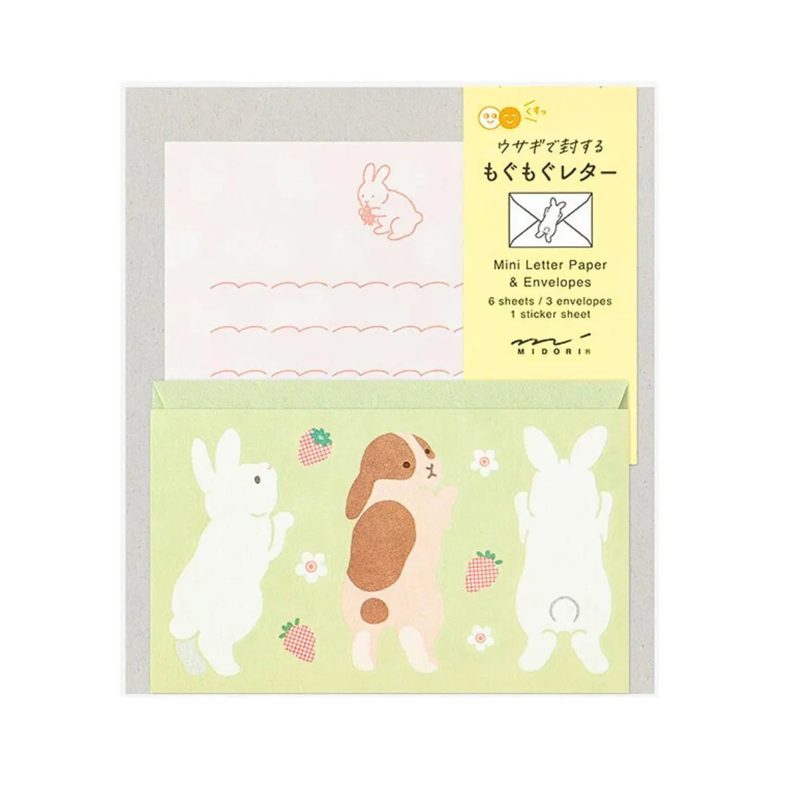 Mini Letter Paper and Envelopes - Rabbit