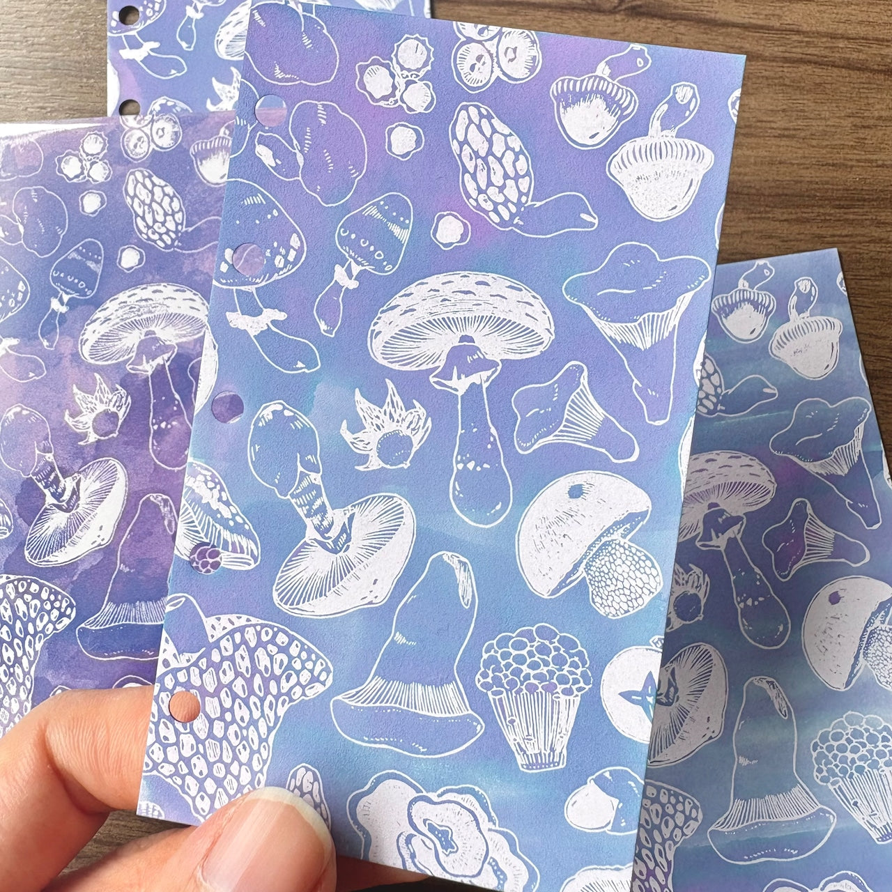 Mini Mushroom Ink Swatch Paper - M5 Organiser Refill
