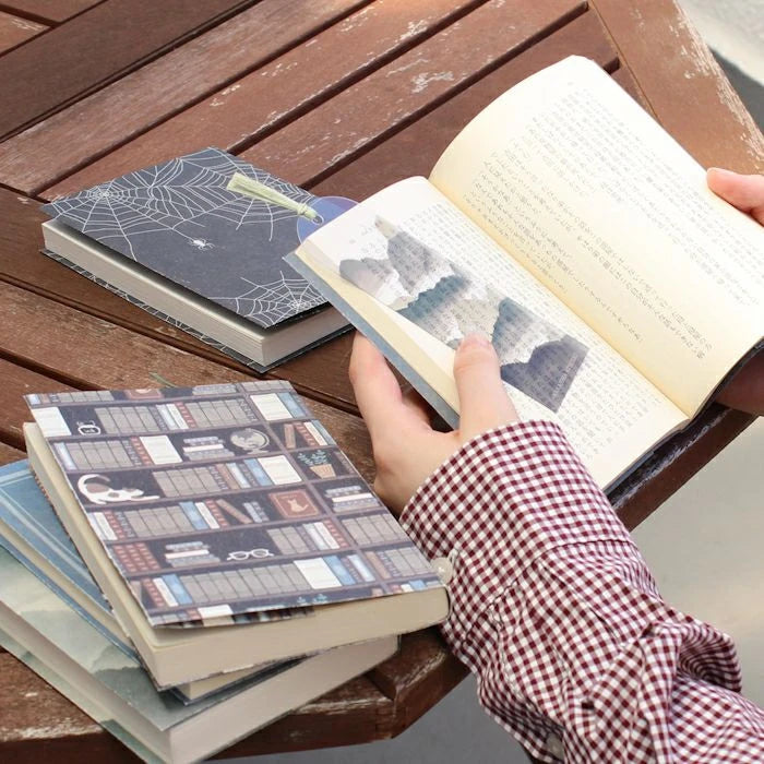 Mino Washi A6 Book Covers - Books and Coffee (Set of 2)
