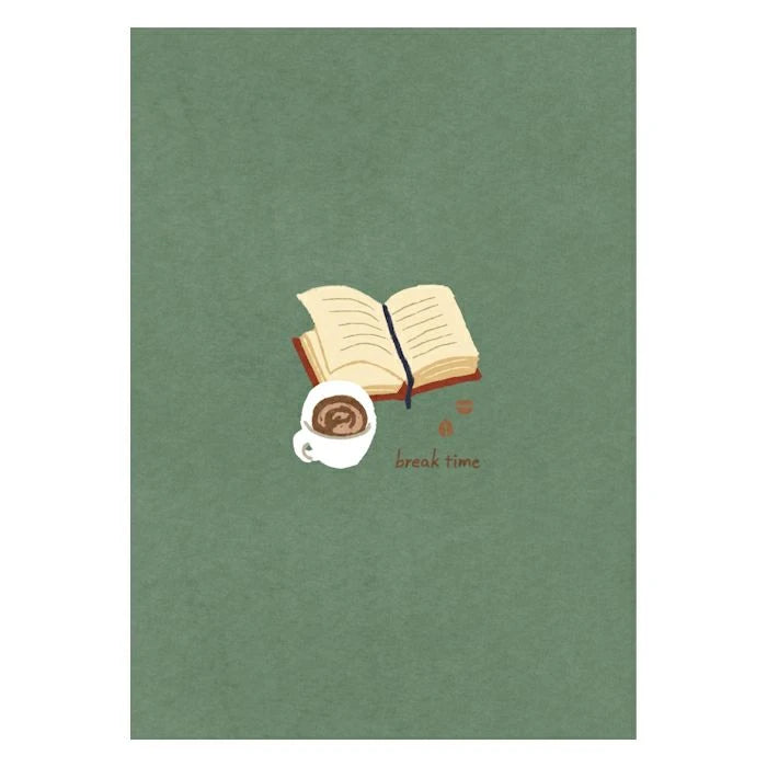 Mino Washi A6 Book Covers - Books and Coffee (Set of 2)