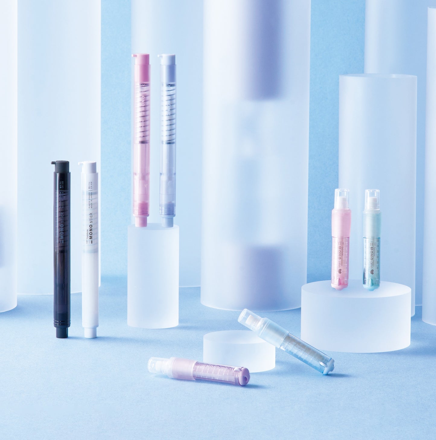 Tombow MONO stick Eraser Pen - Mute Blue (Limited Edition)