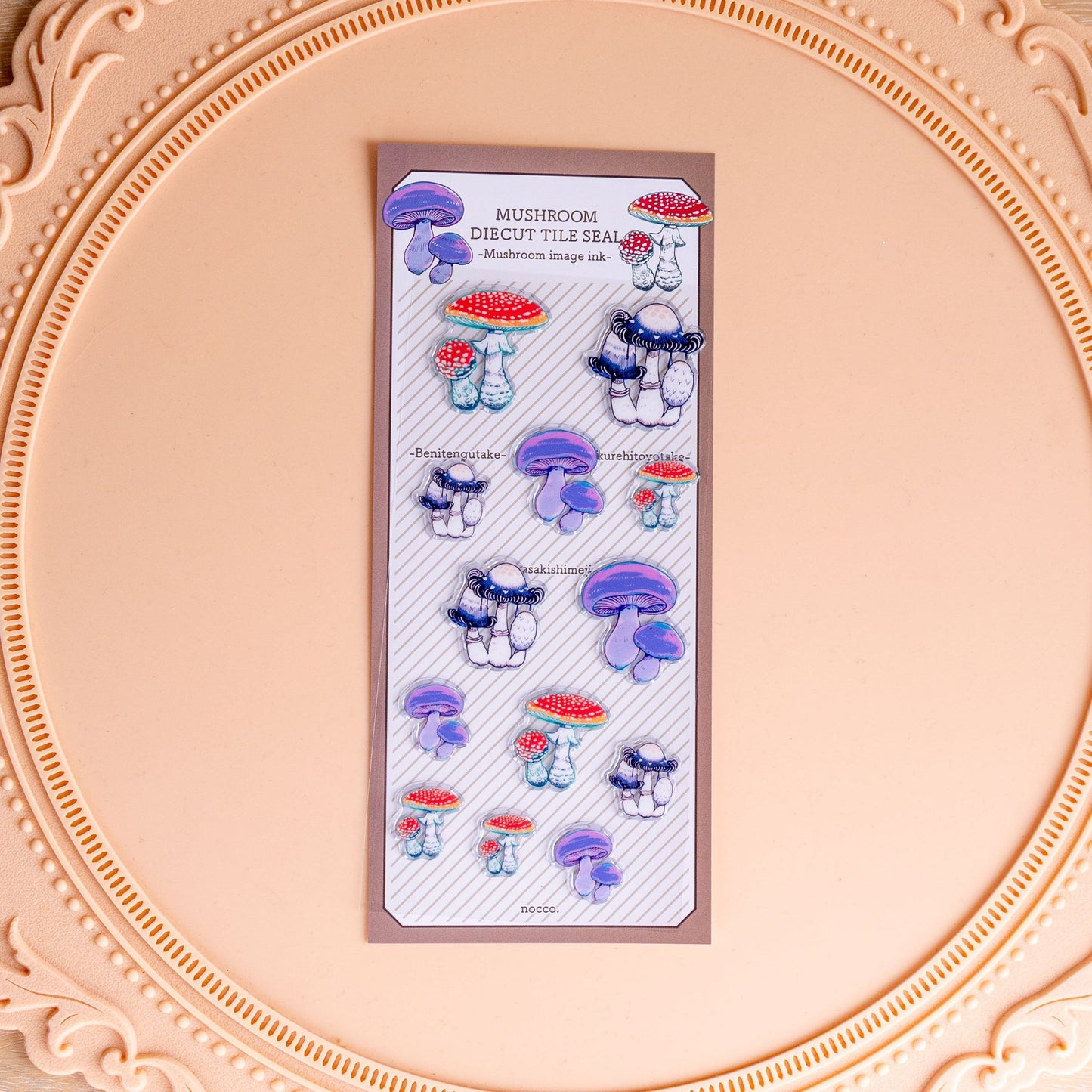 Mushroom Ink Die-Cut Tile Stickers