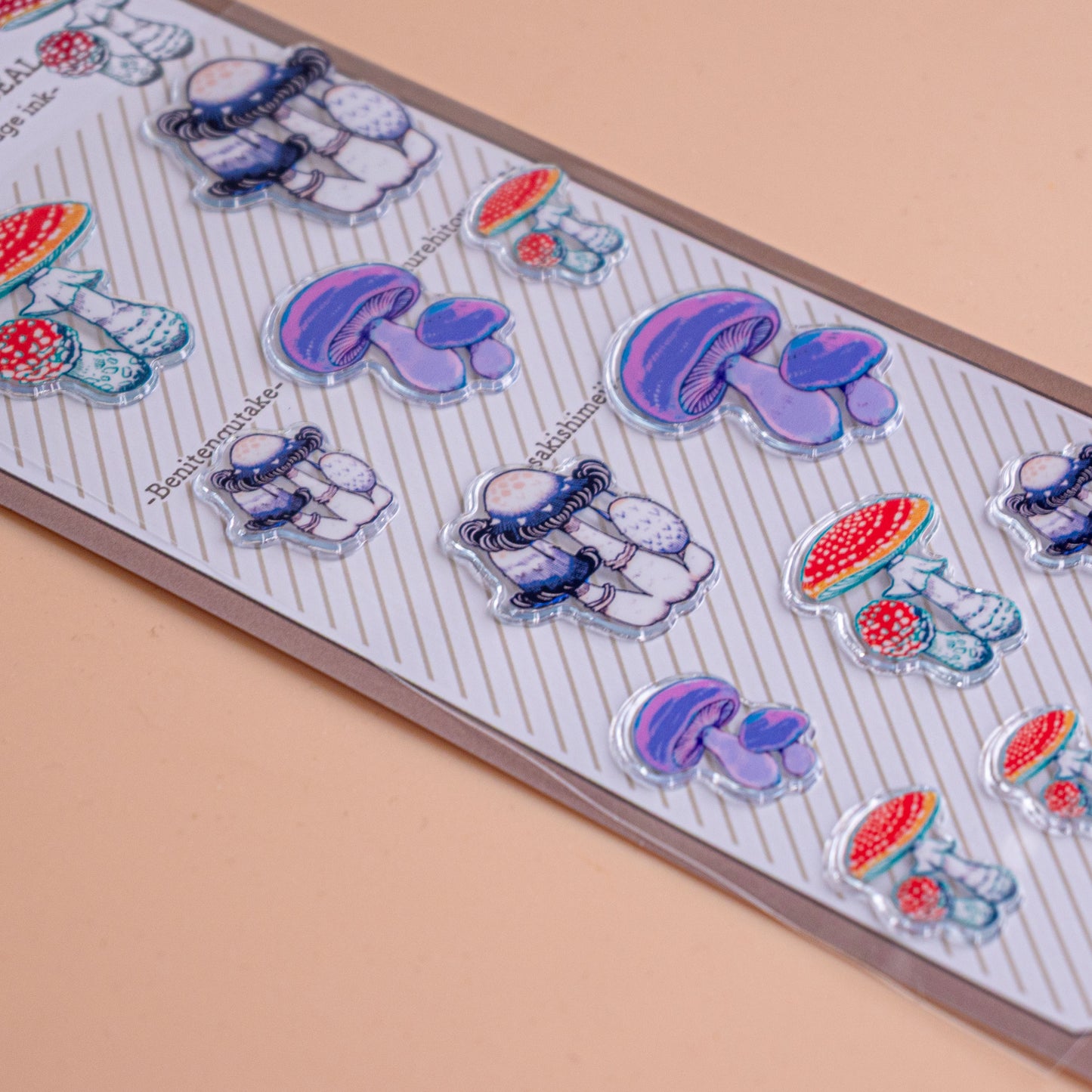 Mushroom Ink Die-Cut Tile Stickers