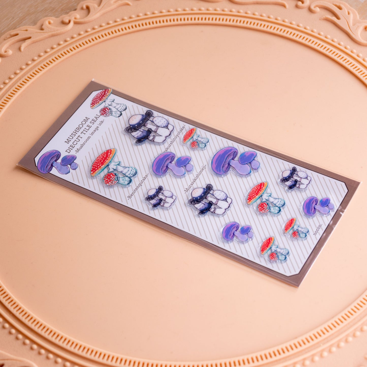 Mushroom Ink Die-Cut Tile Stickers