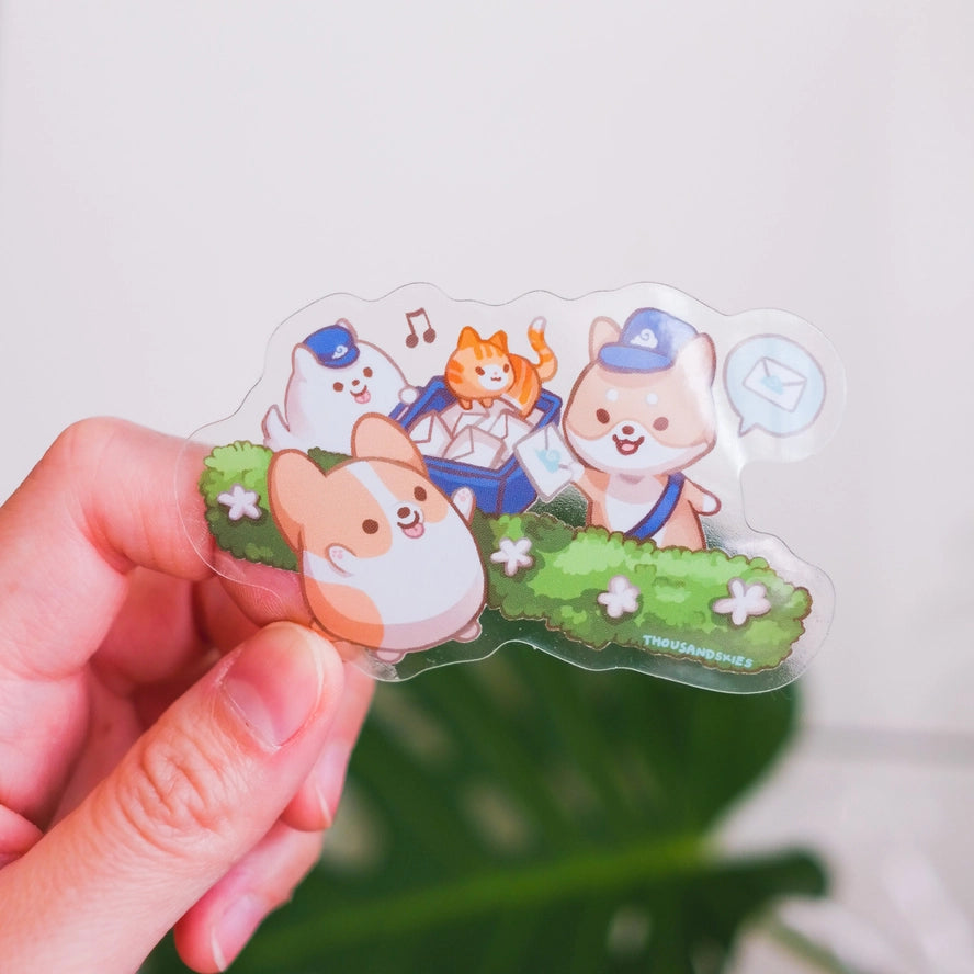 Newsletter Delivery Vinyl Sticker (Transparent)