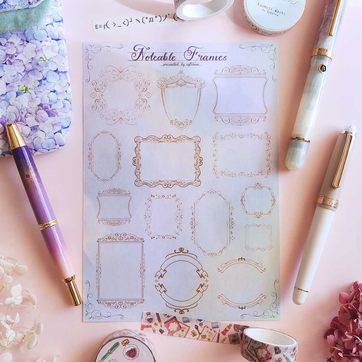 Note Able Pinterest Noteable Frames Sticker Sheet β Soe & Soe