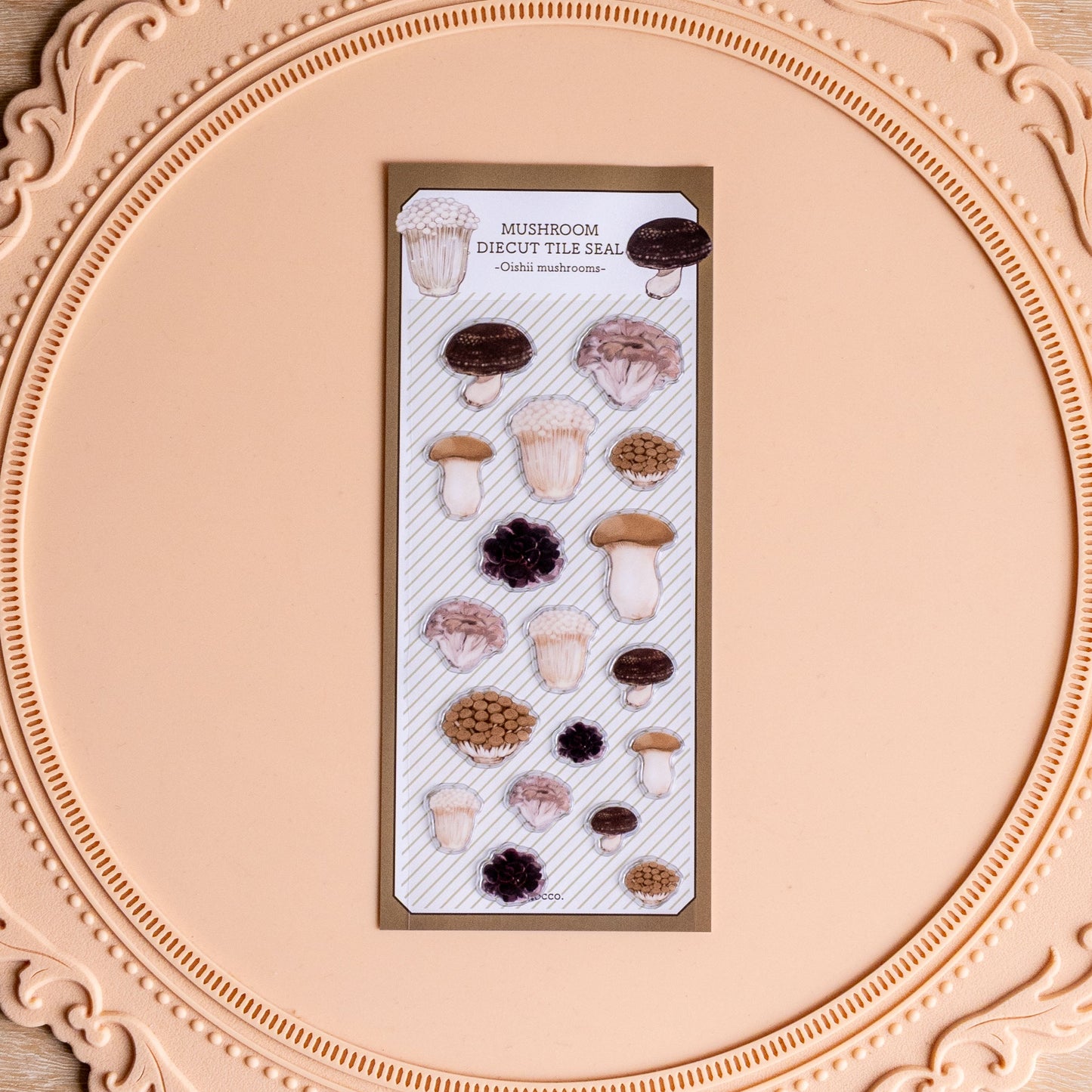 Oishii Mushroom Die-Cut Tile Stickers