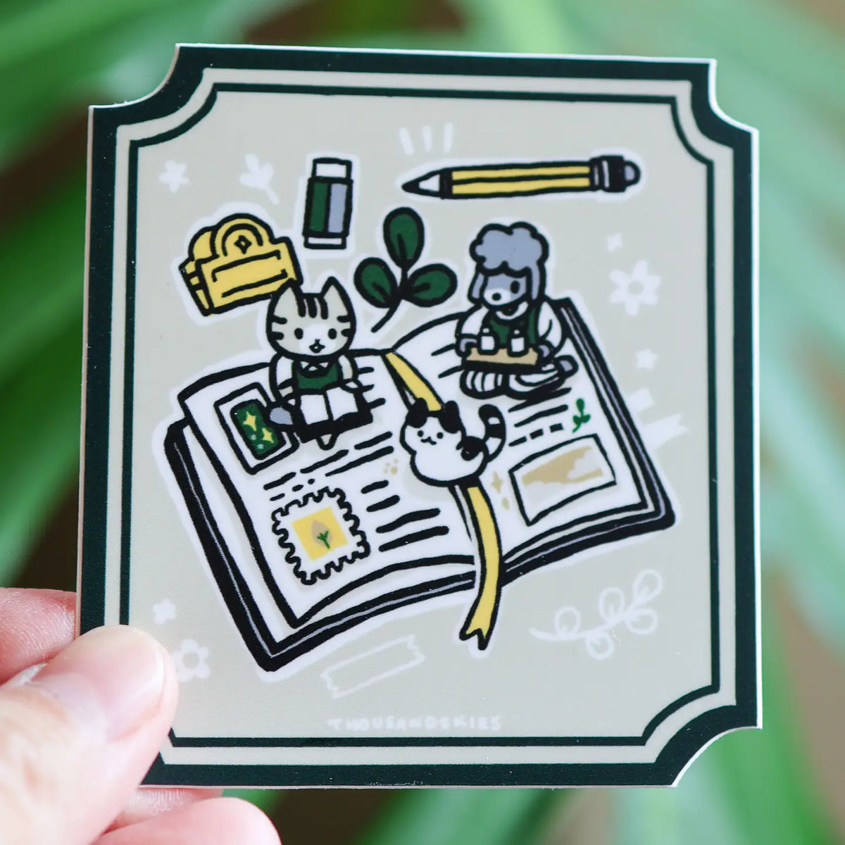 Open Book Vinyl Sticker