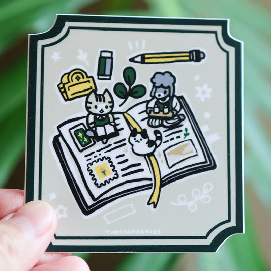 Open Book Vinyl Sticker