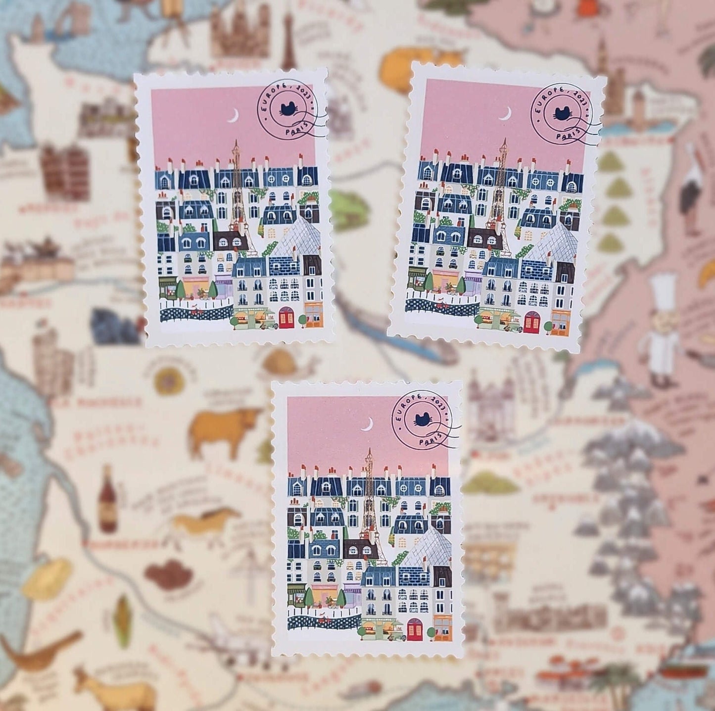 Paris Memory Stamp Sticker