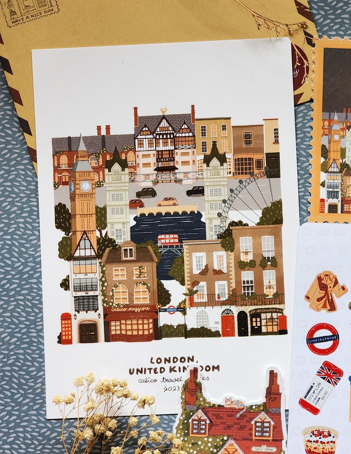 Calico Travel Prints - London