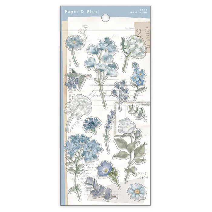 Paper & Plant Sticker - Blue