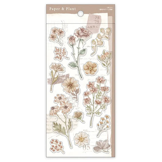 Paper & Plant Sticker - Brown