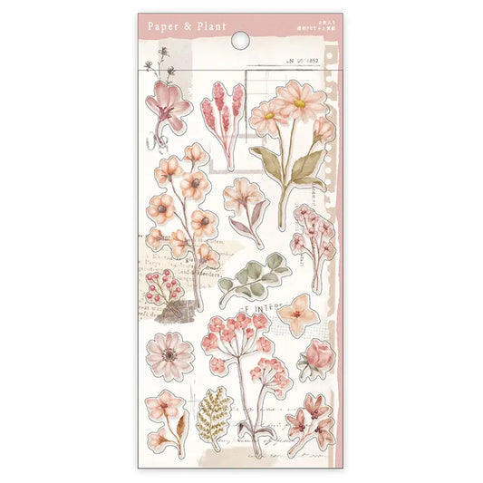 Paper & Plant Sticker - Pink