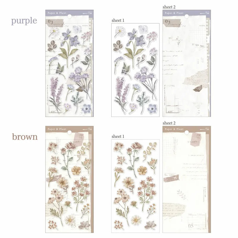 Paper & Plant Sticker - Purple