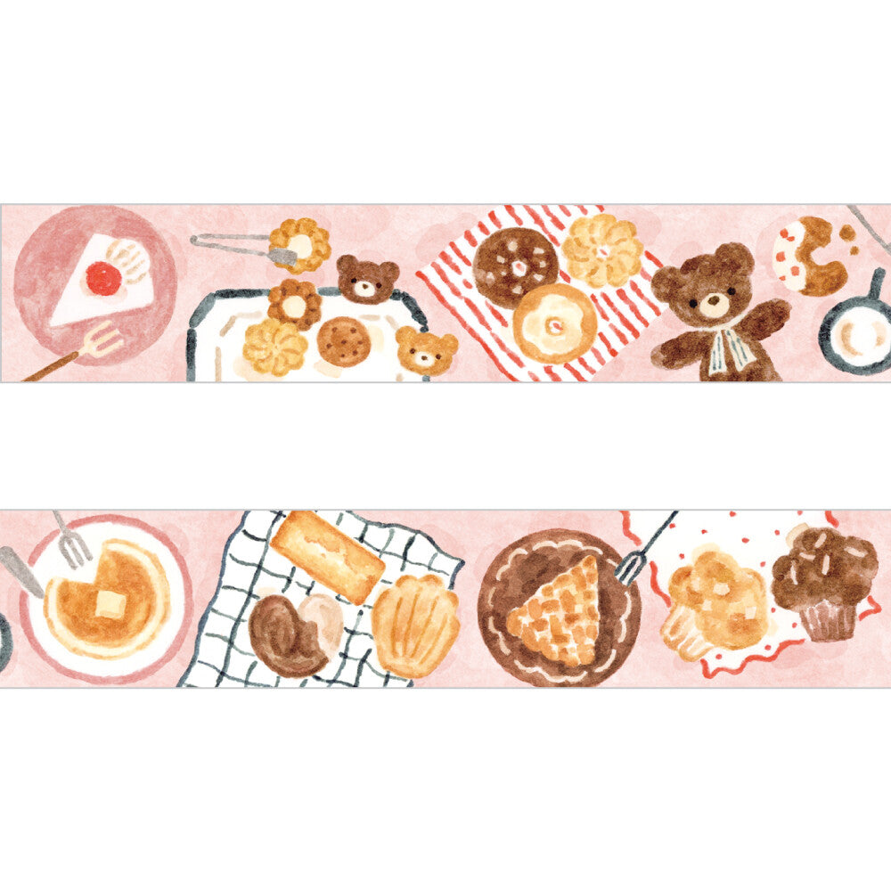 Bear and sweets Washi Tape designed by illustrator Nakauchi Waka.