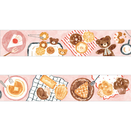 Bear and sweets Washi Tape designed by illustrator Nakauchi Waka.