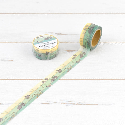 Rabbit and meadow Washi Tape designed by illustrator Shinako Moriyama.