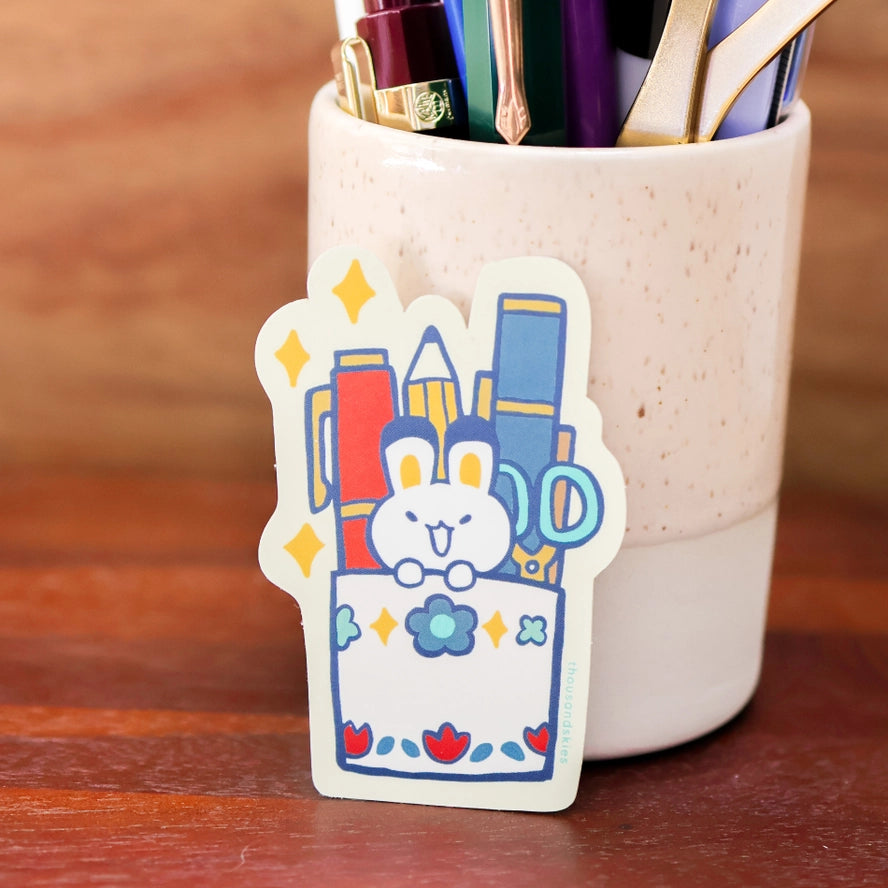 Pen Holder Vinyl Sticker (Holographic)
