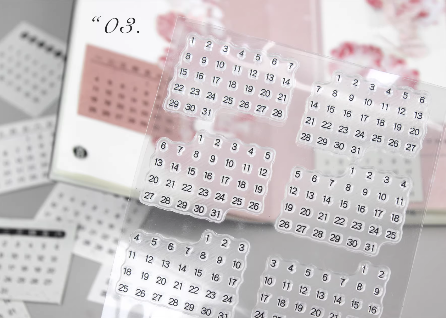 Perpetual Calendar Clear Stamp