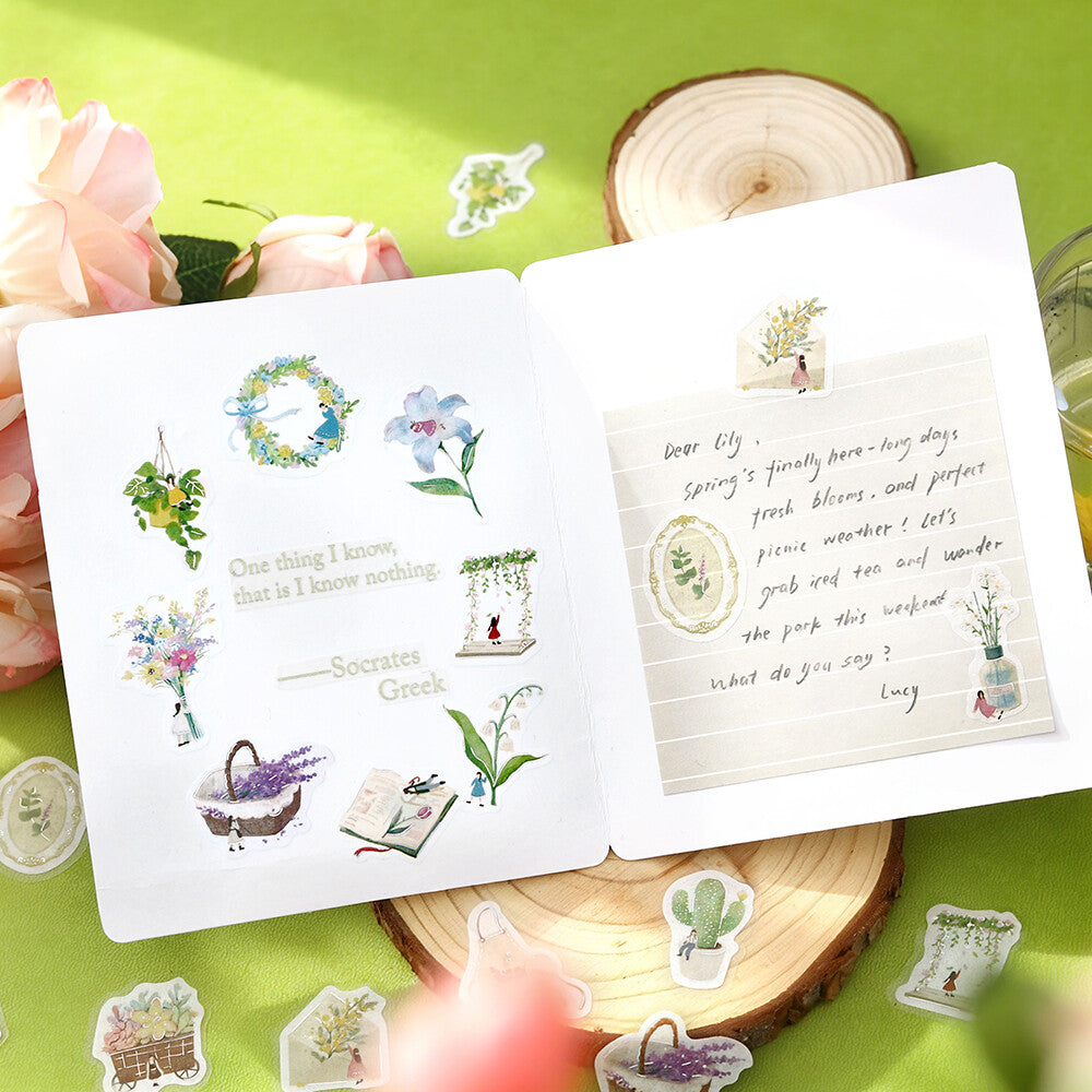 Petit Story Foil Stamped Stickers - Garden
