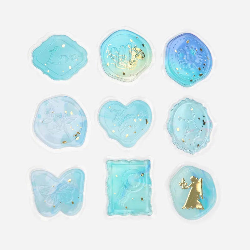 Phantom Flower Seal Sticker - Blue