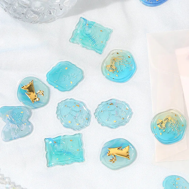 Phantom Flower Seal Sticker - Blue