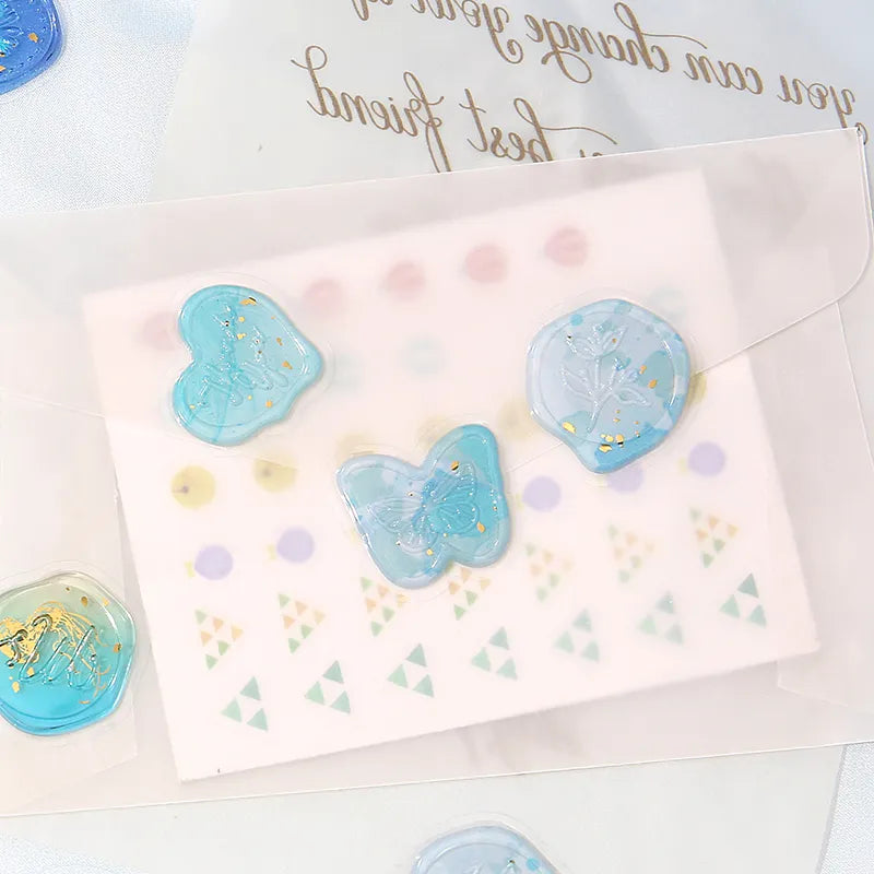 Phantom Flower Seal Sticker - Blue