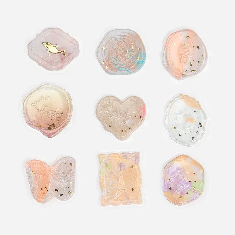 Phantom Flower Seal Sticker - Brown