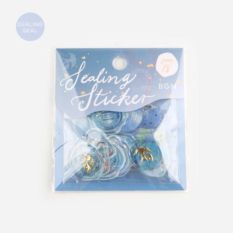 Phantom Flower Seal Sticker - Navy