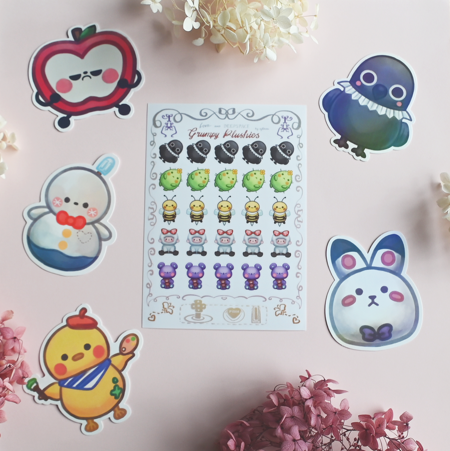 Grumpy Plushies Sticker Sheet