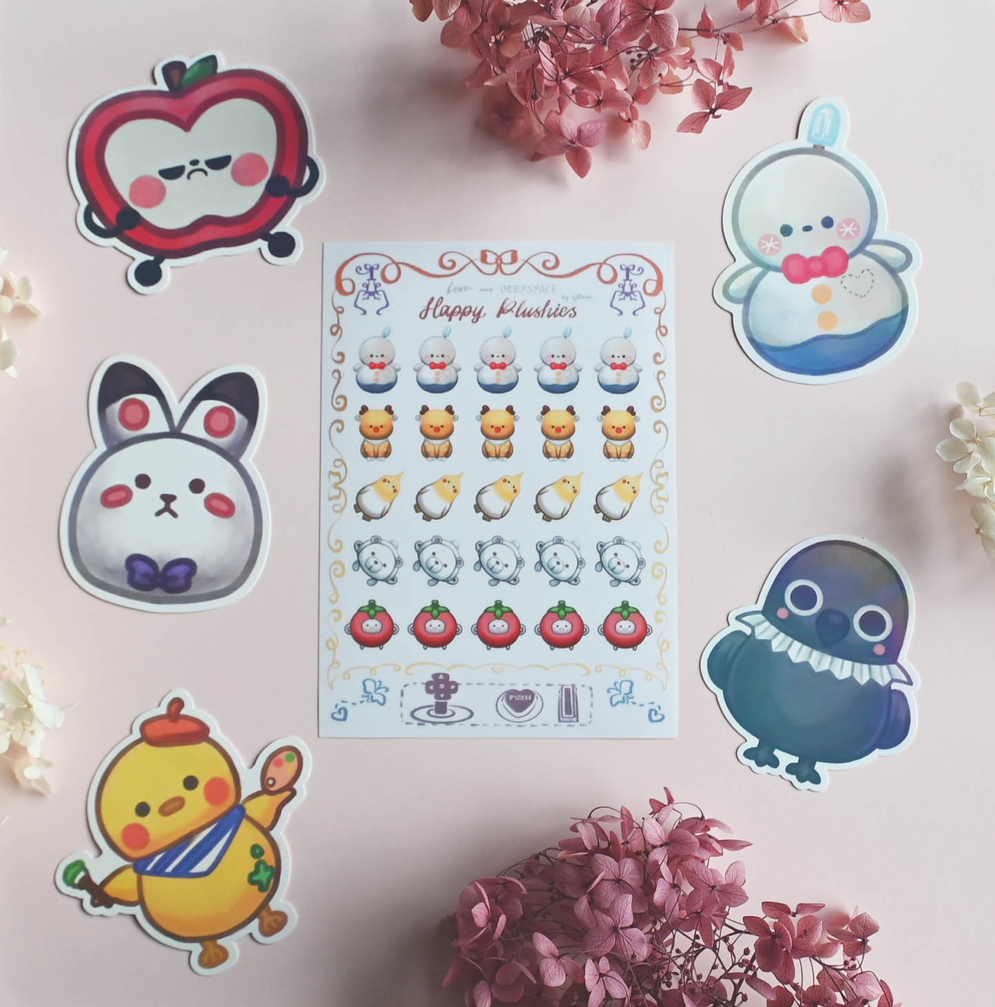 Happy Plushies Sticker Sheet