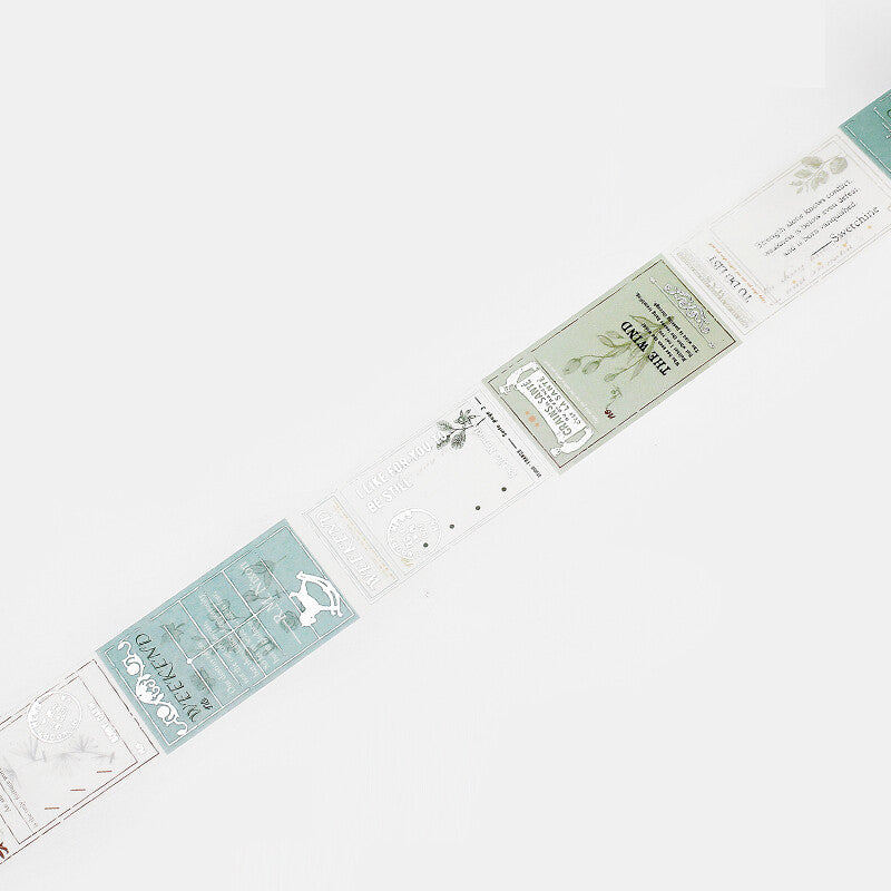 Poem Botanica Silver Foil-stamped Washi Tape