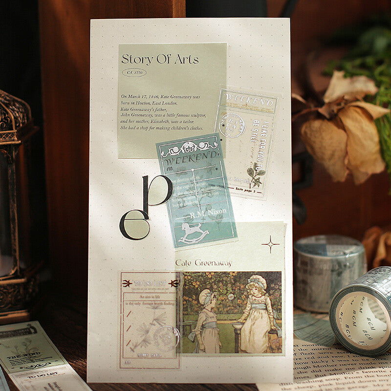 Poem Botanica Silver Foil-stamped Washi Tape