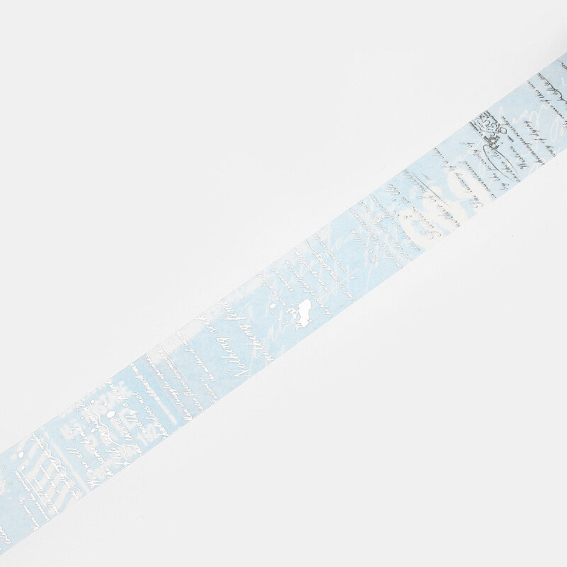 Poem Essay Silver Foil-stamped Washi Tape