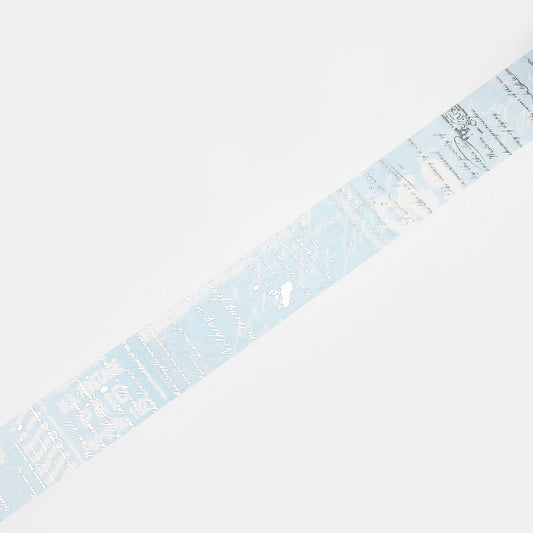 Poem Essay Silver Foil-stamped Washi Tape
