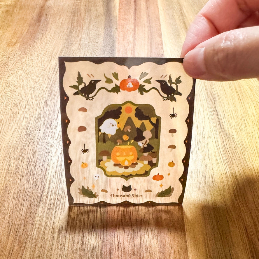Pumpkin Stew Vinyl Sticker (Transparent)