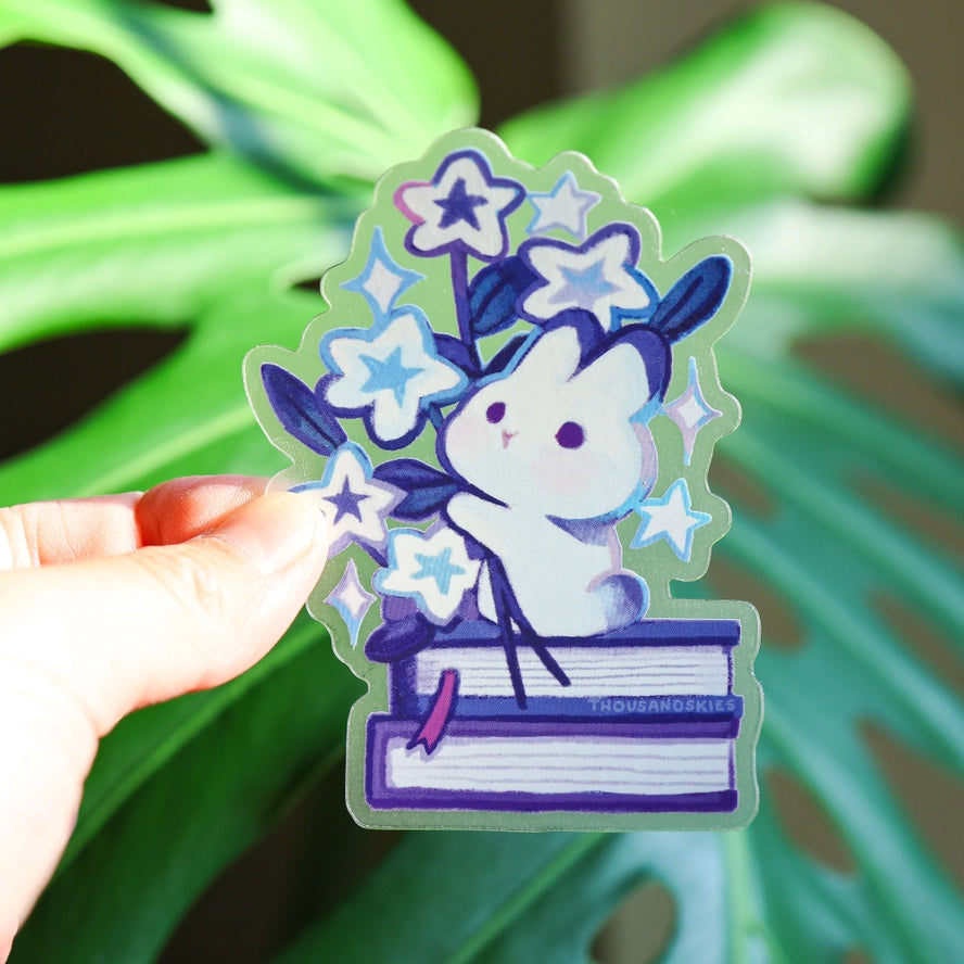 Rabbit's Star Bouquet Vinyl Sticker (Transparent)