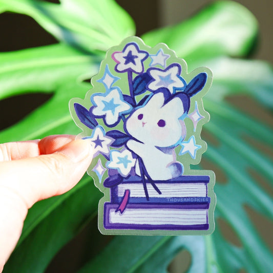 Rabbit's Star Bouquet Vinyl Sticker (Transparent)