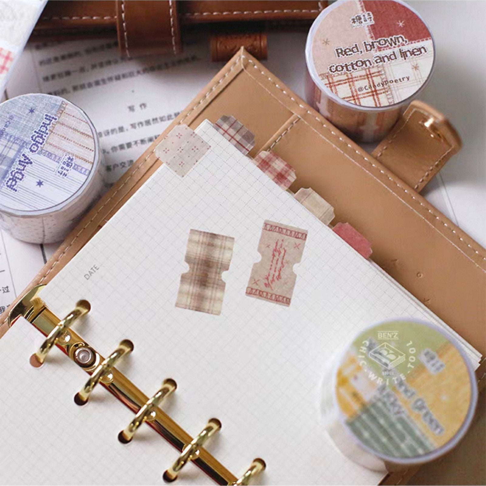 Candy Poetry - vintage book tab stickers