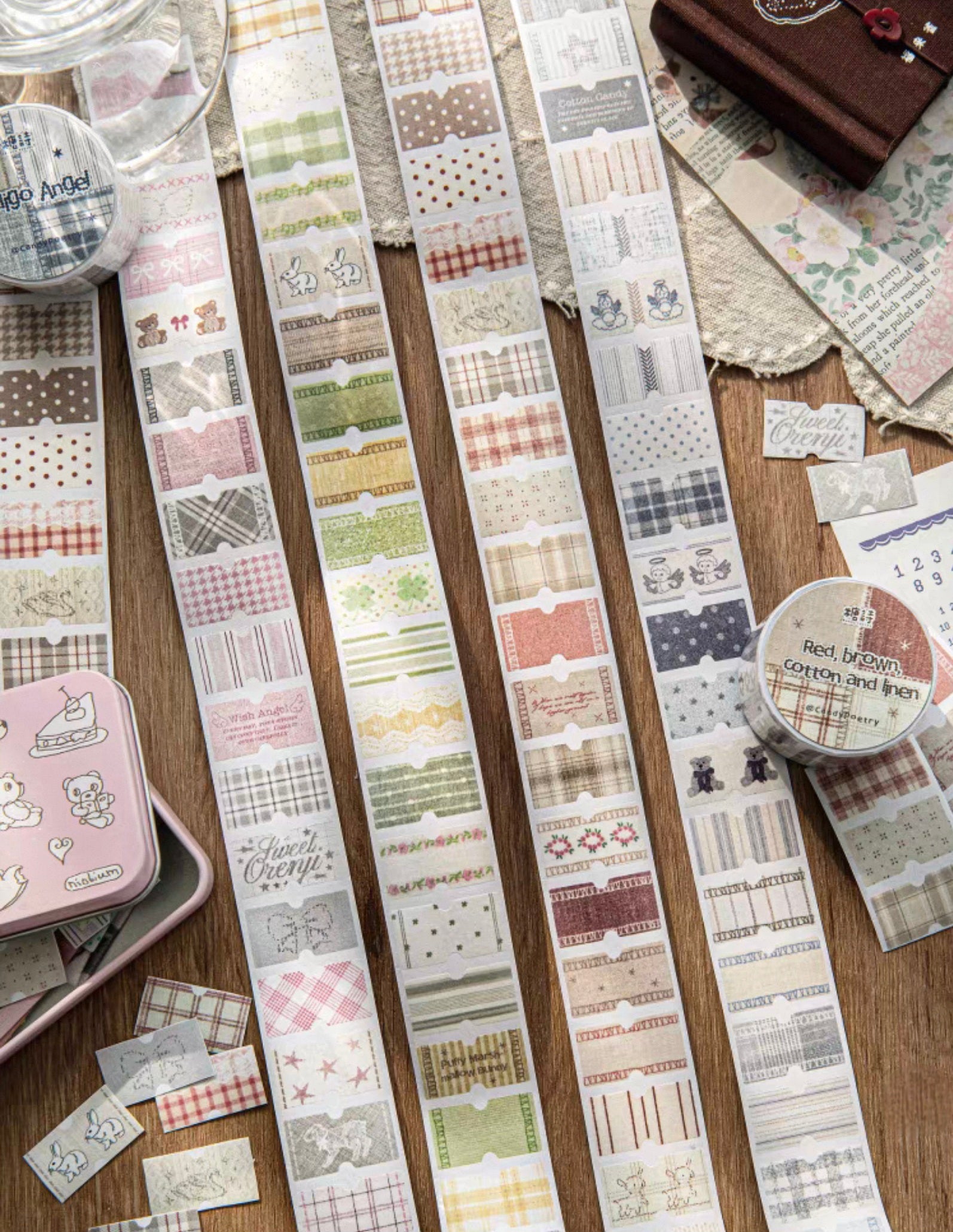 Candy Poetry - vintage book tab stickers