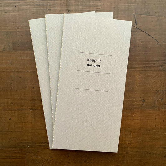 Keep-It A5 Slim Seibundo Dot Inserts (Light Grey) - 3 per pack