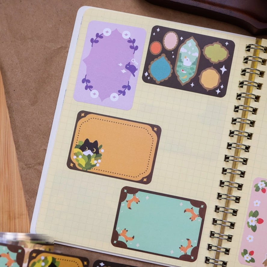Retro Frames Paper Roll Labels