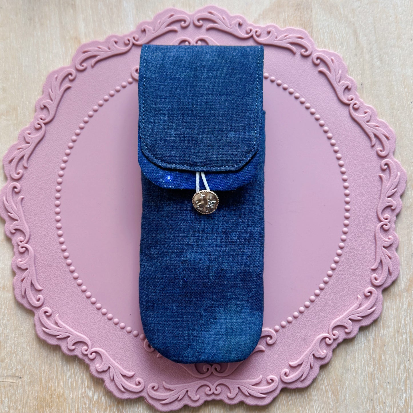 Handmade Reverse Starry Night 3 Slot Pen Case