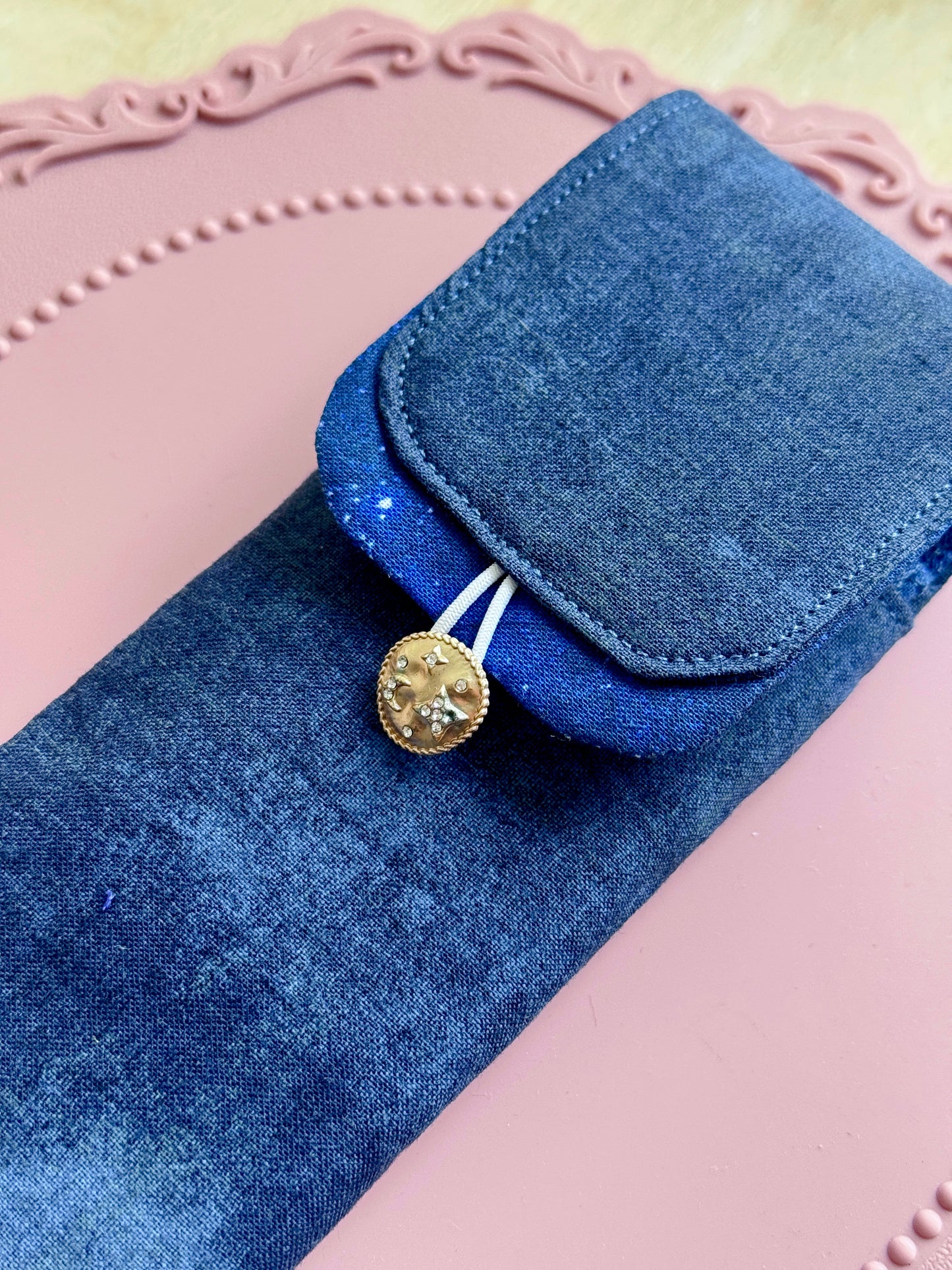 Handmade Reverse Starry Night 3 Slot Pen Case